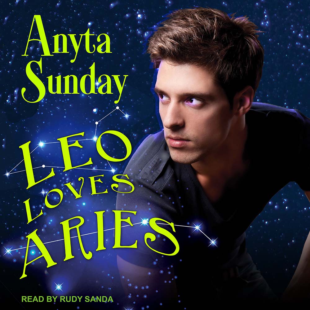 Audiobook Cover of Gay Romance Novel Leo Loves Aries by Anyta Sunday