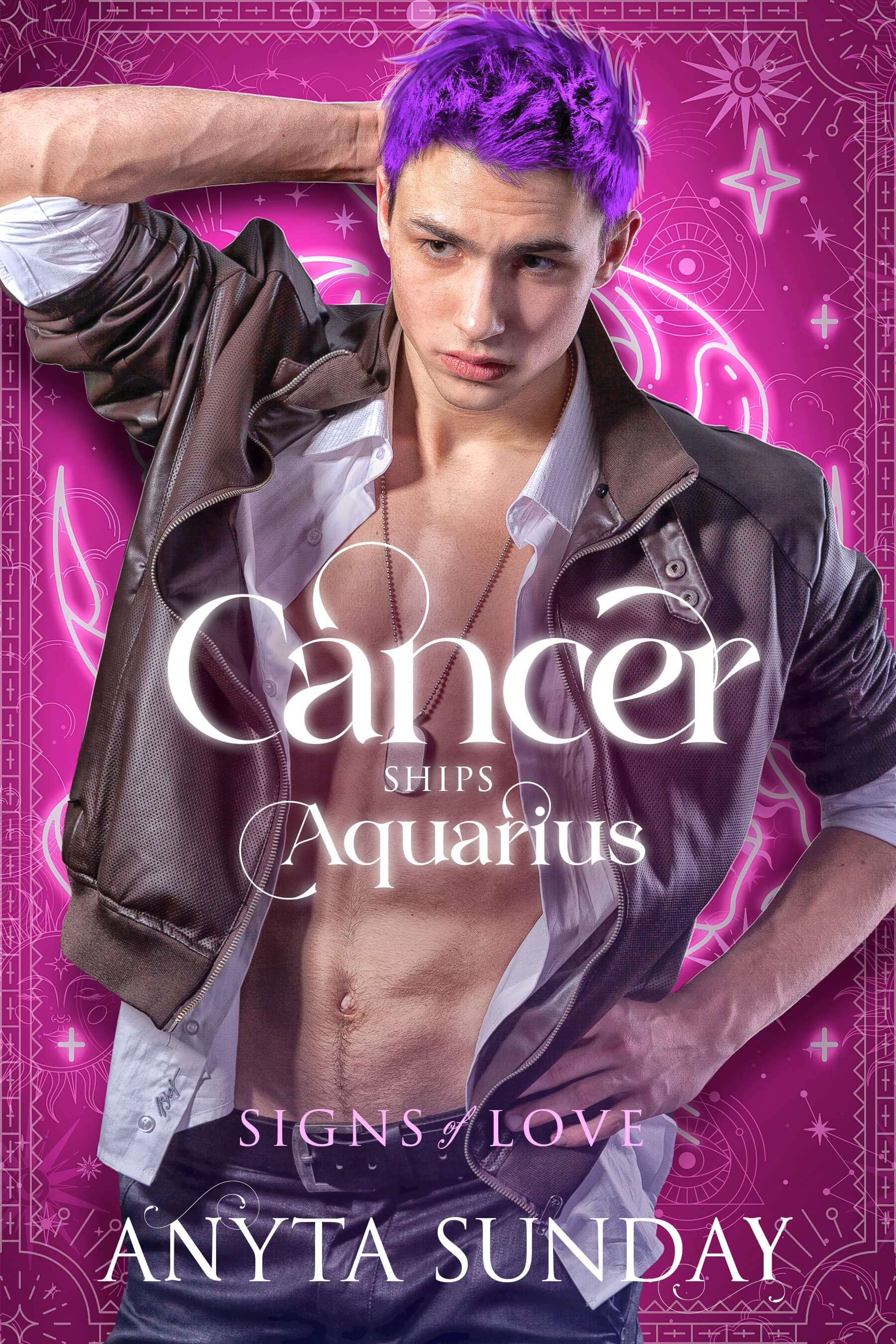 Cancer Ships Aquarius Cover Image - Gay Romance by Anyta Sunday