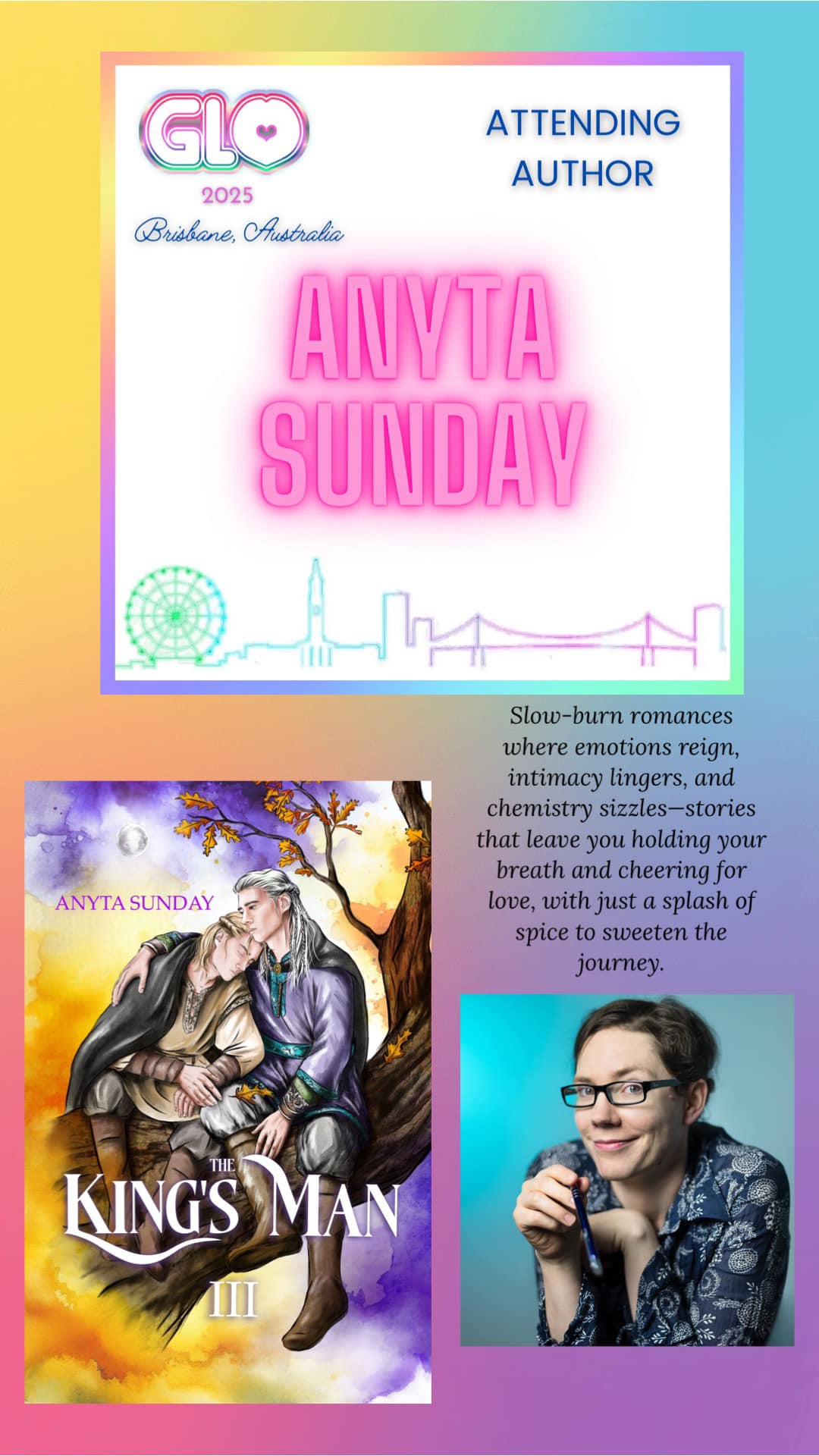GayLitOz GLO Brisbane meet Anyta Sunday and get your signed paperbacks